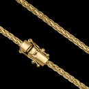 Cadena de eslabones reales de 3 mm bañada en oro de 18 quilates