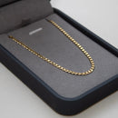 Cadena de escamas Grumet de 2 mm bañada en oro de 18 quilates