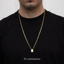 Escapulario de San Jorge bañado en oro de 18 quilates