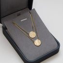 Escapulario de San Benito bañado en oro de 18 quilates