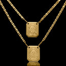 Escapulario de Nuestra Señora de Gracia bañado en oro de 18k