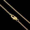 Cadena Grumet de 1,5 mm bañada en oro de 18 quilates