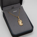 Colgante Rostro de Cristo P Baño Oro 18k