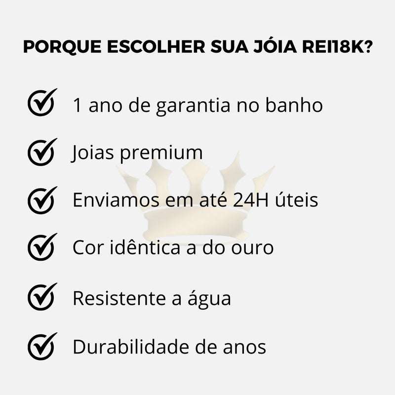 Corrente Fígaro 3x1 2mm Banhado a Ouro 18k