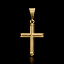Colgante de cruz hueca bañado en oro de 18 quilates