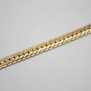 Pulsera de serpiente de 6 mm bañada en oro de 18 quilates