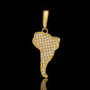 Colgante brasileño con tachuelas bañado en oro de 18 quilates