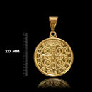 Colgante de San Benito bañado en oro de 18 quilates