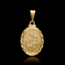 Colgante de Nuestra Señora del Monte Carmelo bañado en oro de 18k