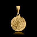 Colgante de San Benito II bañado en oro de 18 quilates