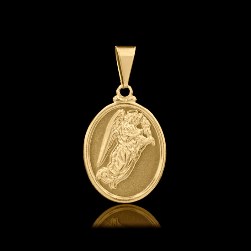 Pingente Anjo Gabriel Banhado a Ouro 18k