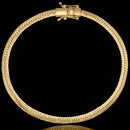 Pulsera de serpiente de 4,5 mm bañada en oro de 18 quilates