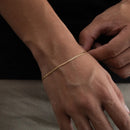 Pulsera de escamas Grumet de 2 mm bañada en oro de 18 quilates