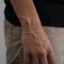 Pulsera Figaro 3x1,3 mm bañada en oro de 18 k