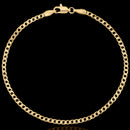 Pulsera de escamas Grumet de 2 mm bañada en oro de 18 quilates
