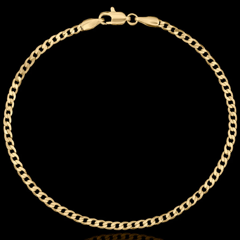 Pulseira Grumet Escama 2mm Banhado a Ouro 18k