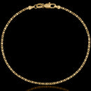 Pulsera Piastrina 2mm Baño Oro 18k