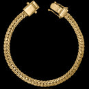 Pulsera de serpiente de 6 mm bañada en oro de 18 quilates